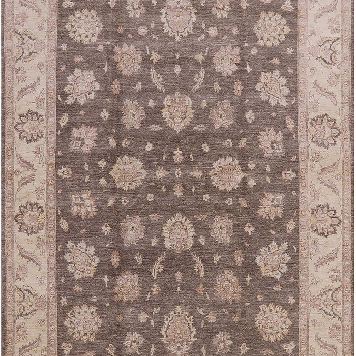 Mid-Century Modern Tan Brown Oriental Rug, urb766
