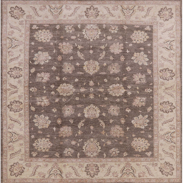 Square Machine Washable Industrial Modern Tan Brown Rug, wshurb766