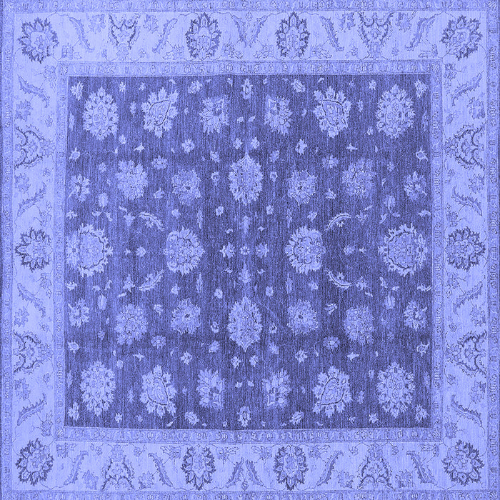 Square Oriental Blue Traditional Rug, urb766blu