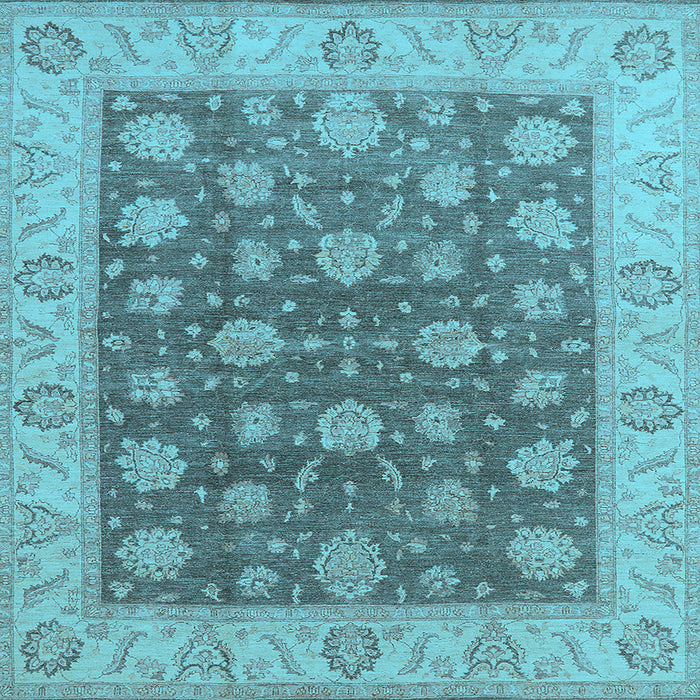 Square Oriental Light Blue Traditional Rug, urb766lblu