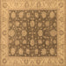 Square Oriental Brown Traditional Rug, urb766brn