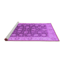 Sideview of Machine Washable Oriental Purple Traditional Area Rugs, wshurb766pur