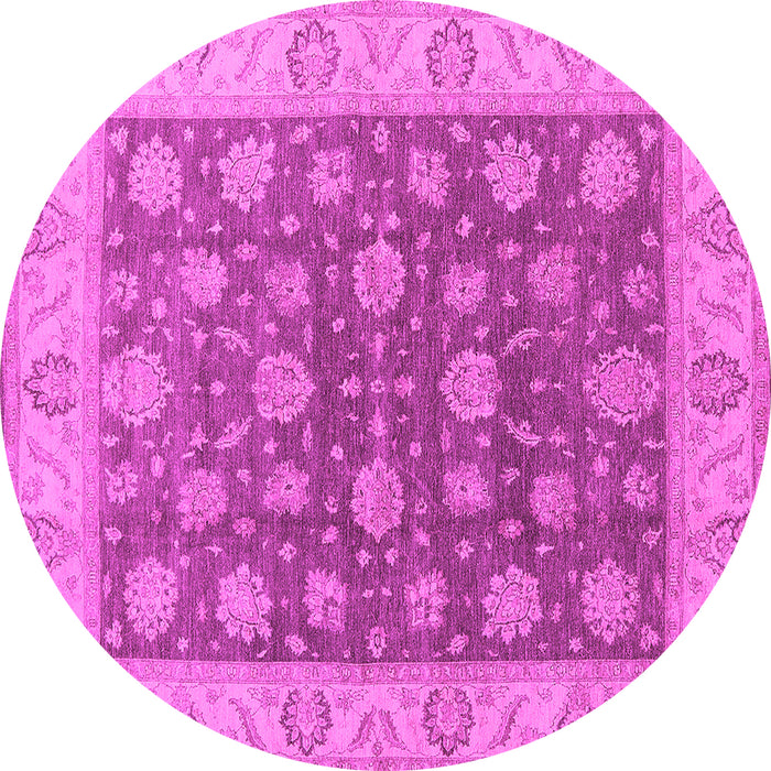 Round Oriental Pink Traditional Rug, urb766pnk