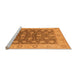 Sideview of Machine Washable Oriental Orange Traditional Area Rugs, wshurb766org