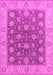 Machine Washable Oriental Pink Traditional Rug, wshurb766pnk