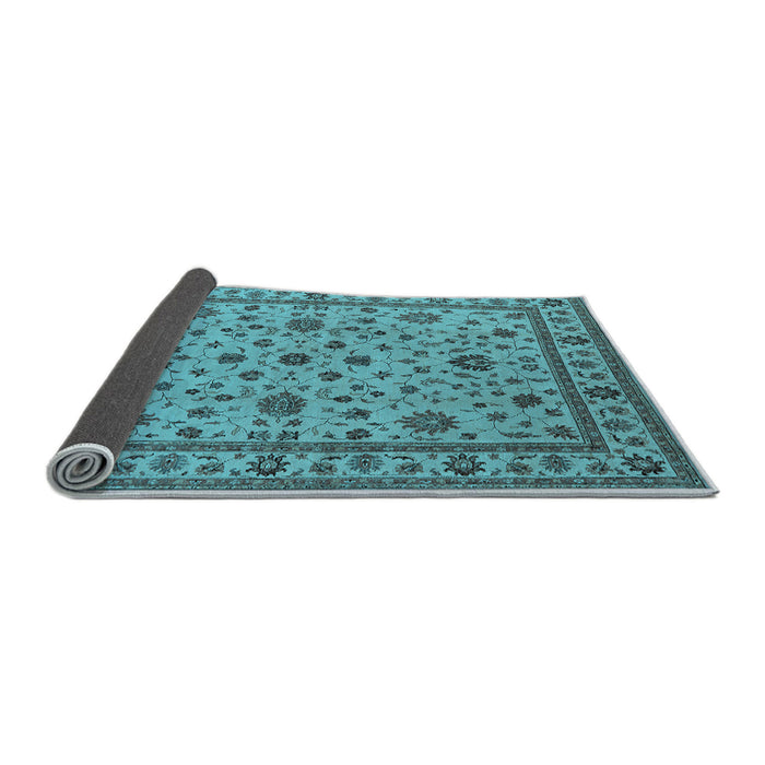 Sideview of Oriental Light Blue Industrial Rug, urb767lblu