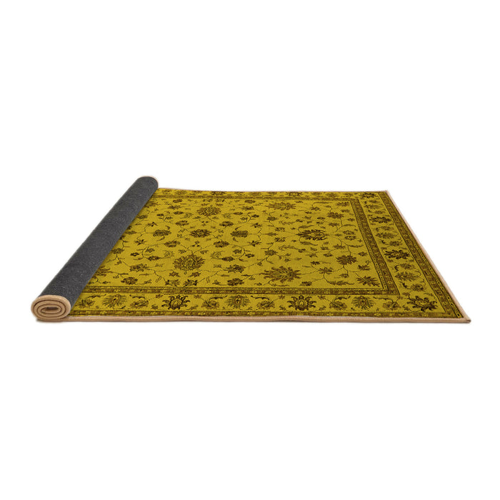 Sideview of Oriental Yellow Industrial Rug, urb767yw