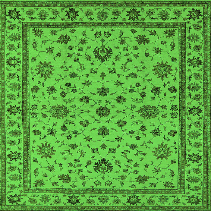 Square Oriental Green Industrial Rug, urb767grn