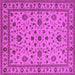 Square Machine Washable Oriental Pink Industrial Rug, wshurb767pnk