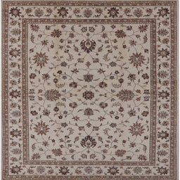 Square Mid-Century Modern Brown Oriental Rug, urb767