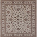 Square Mid-Century Modern Brown Oriental Rug, urb767