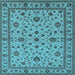 Square Oriental Light Blue Industrial Rug, urb767lblu