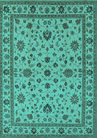 Oriental Turquoise Industrial Rug, urb767turq