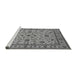 Sideview of Machine Washable Oriental Gray Industrial Rug, wshurb767gry