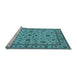 Sideview of Machine Washable Oriental Light Blue Industrial Rug, wshurb767lblu