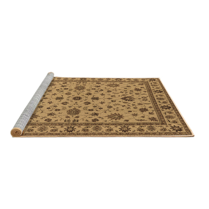 Sideview of Machine Washable Oriental Brown Industrial Rug, wshurb767brn