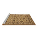 Sideview of Machine Washable Oriental Brown Industrial Rug, wshurb767brn