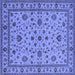 Square Machine Washable Oriental Blue Industrial Rug, wshurb767blu