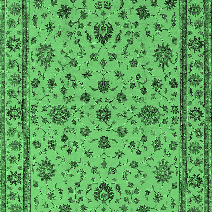 Machine Washable Oriental Emerald Green Industrial Area Rugs, wshurb767emgrn