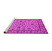Sideview of Machine Washable Oriental Pink Industrial Rug, wshurb767pnk
