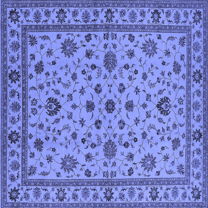 Square Oriental Blue Industrial Rug, urb767blu
