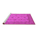Sideview of Machine Washable Oriental Pink Traditional Rug, wshurb768pnk