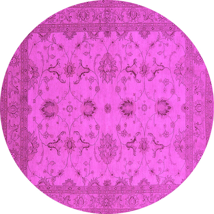 Round Oriental Pink Traditional Rug, urb768pnk