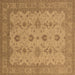 Square Oriental Brown Traditional Rug, urb768brn