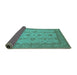 Sideview of Oriental Turquoise Traditional Rug, urb768turq