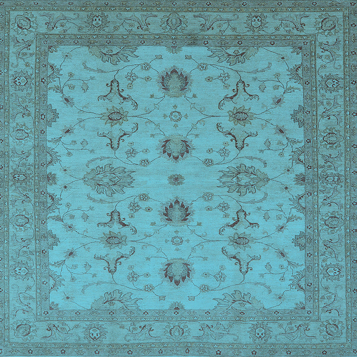 Square Oriental Light Blue Traditional Rug, urb768lblu