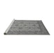 Sideview of Machine Washable Oriental Gray Traditional Rug, wshurb768gry