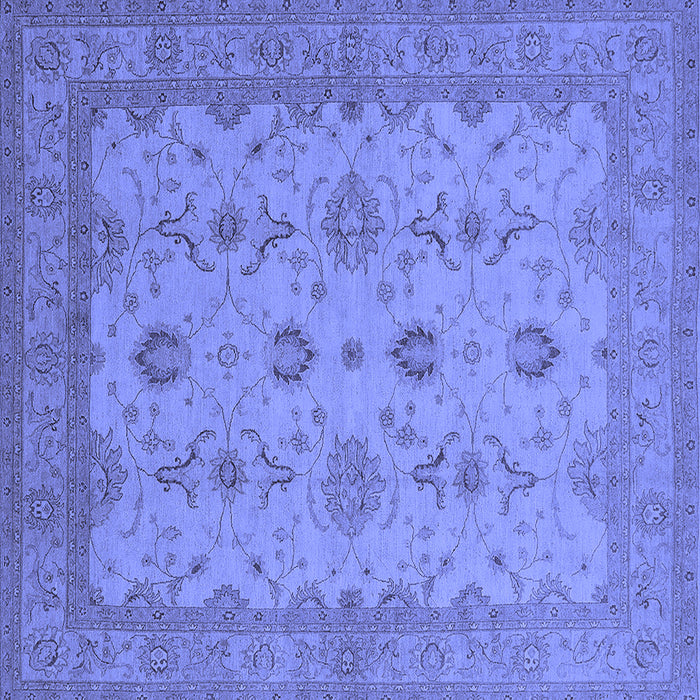 Square Oriental Blue Traditional Rug, urb768blu