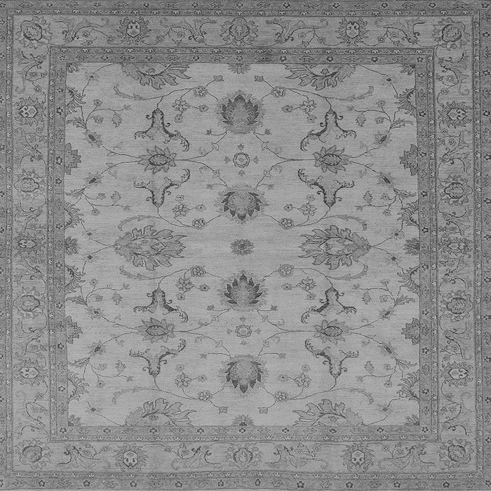 Square Machine Washable Oriental Gray Traditional Rug, wshurb768gry