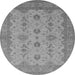 Round Oriental Gray Traditional Rug, urb768gry