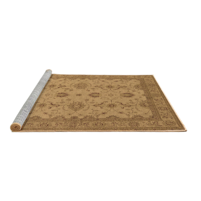 Sideview of Machine Washable Oriental Brown Traditional Rug, wshurb768brn