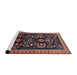 Sideview of Machine Washable Industrial Modern Dark Almond Brown Rug, wshurb769