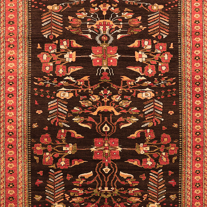 Machine Washable Oriental Orange Industrial Area Rugs, wshurb769org
