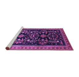 Sideview of Machine Washable Oriental Purple Industrial Area Rugs, wshurb769pur