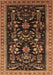 Machine Washable Oriental Brown Industrial Rug, wshurb769brn