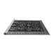 Sideview of Machine Washable Oriental Gray Industrial Rug, wshurb769gry