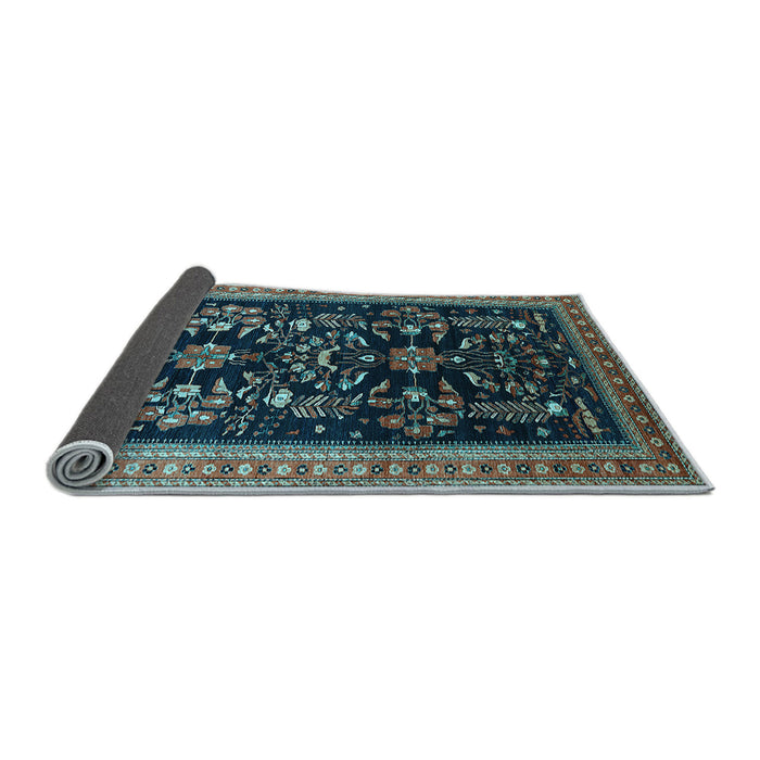 Sideview of Oriental Light Blue Industrial Rug, urb769lblu
