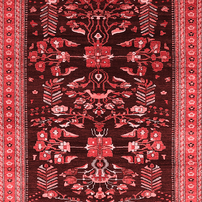 Machine Washable Oriental Red Industrial Rug, wshurb769red