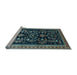 Sideview of Machine Washable Oriental Light Blue Industrial Rug, wshurb769lblu