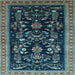 Square Oriental Light Blue Industrial Rug, urb769lblu