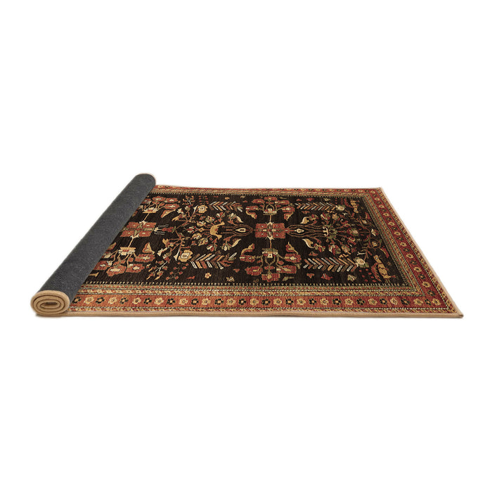 Sideview of Oriental Brown Industrial Rug, urb769brn