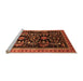 Sideview of Machine Washable Oriental Orange Industrial Area Rugs, wshurb769org