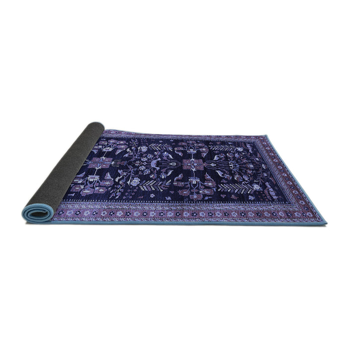 Sideview of Oriental Blue Industrial Rug, urb769blu