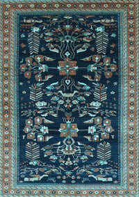 Oriental Light Blue Industrial Rug, urb769lblu