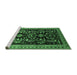 Sideview of Machine Washable Oriental Emerald Green Industrial Area Rugs, wshurb769emgrn