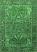 Machine Washable Animal Emerald Green Traditional Area Rugs, wshurb770emgrn